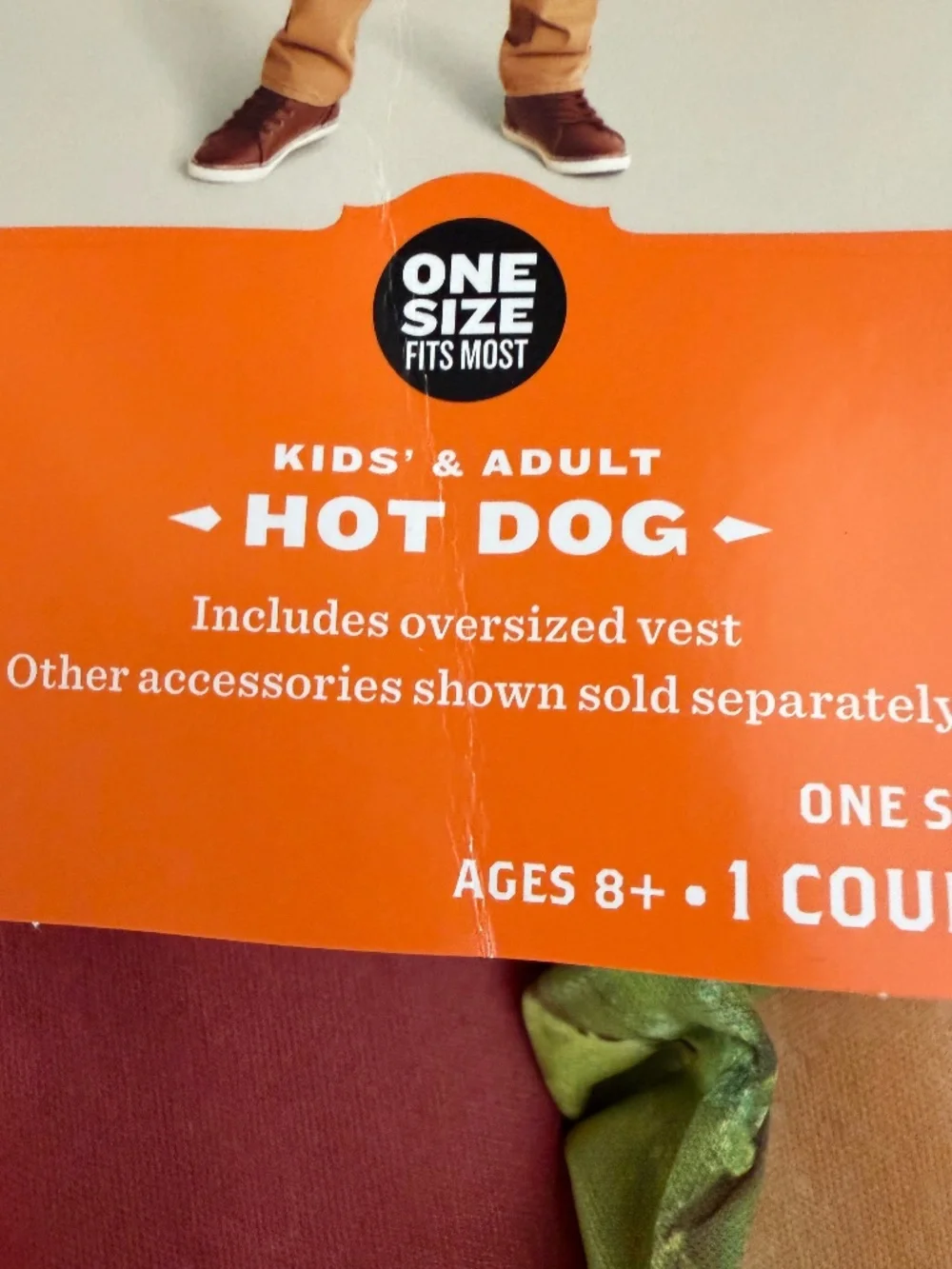 NWT Hot Dog Costume for Adult or Kid Halloween Hot Dog Costume
